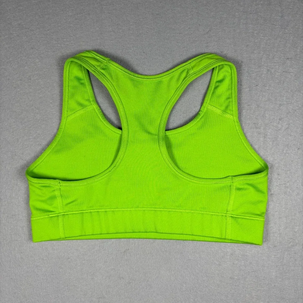 Nike Dri-Fit Womens Sports Bra Size Small Lime Green Racerback Workout Athletic